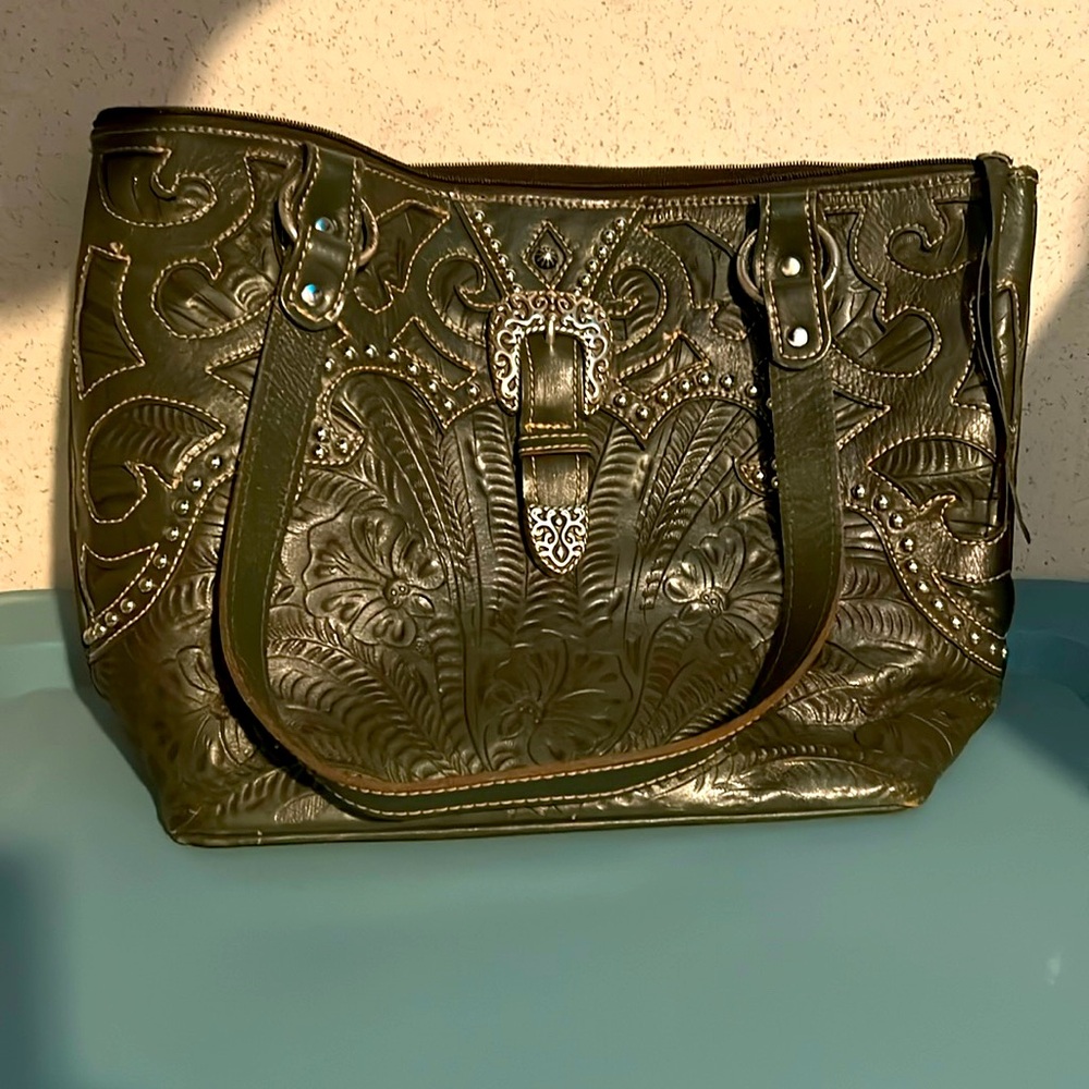 Green American West hand bag